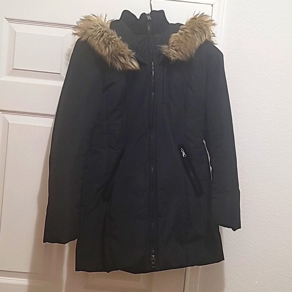 Inc international concepts hooded puffer coat black Medium